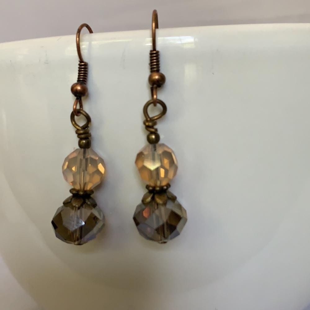 Swarovski Crystal dangle earrings, Lilac